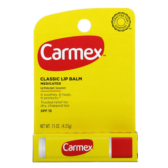 Carmex, Classic Lip Balm Medicated SPF 15 - 4.25 g
 كارمكس، مرطب شفاه كلاسيك مع حماية من الشمس 15 - 4.25 غرام